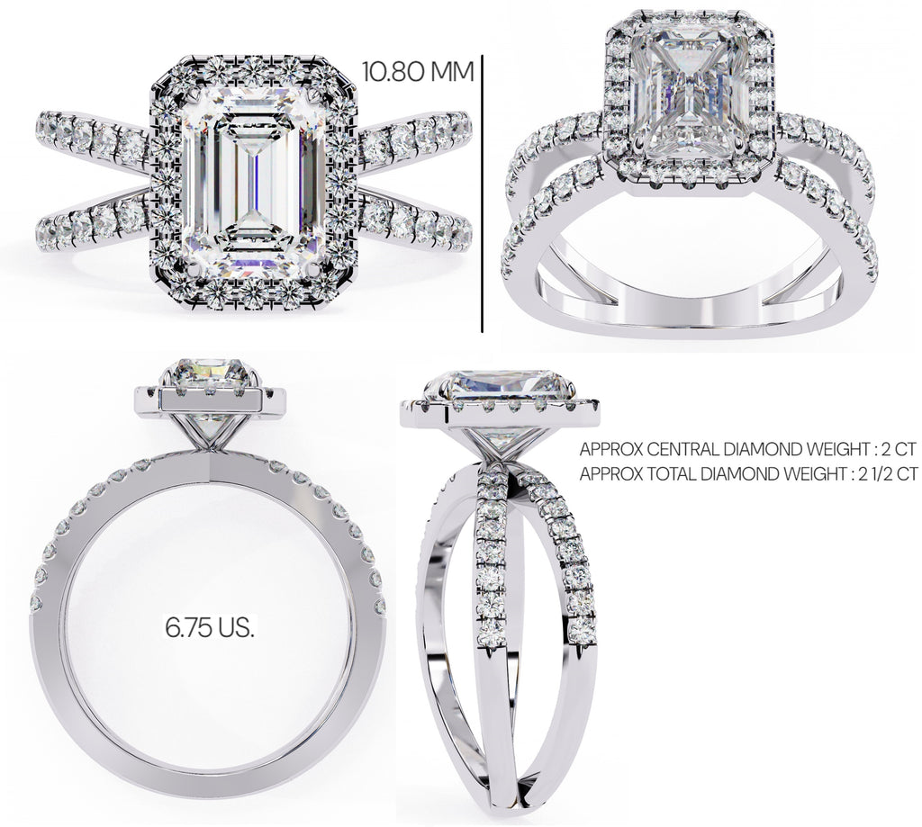 Elegant Diamond Central Stone Ring with Side Accents