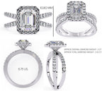 Elegant Diamond Central Stone Ring with Side Accents