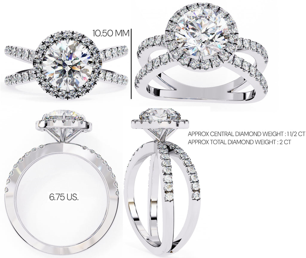 Elegant Central Stone Diamond Ring with Radiant Side Accents