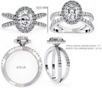 Radiant Central Stone Diamond Ring with Shimmering Side Accents
