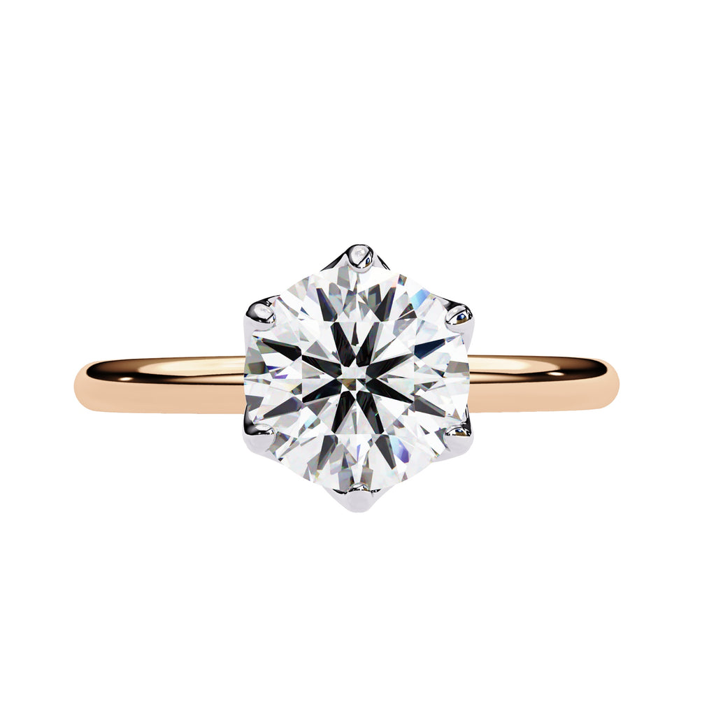 Elegant Central Stone Diamond Ring with Side Accents