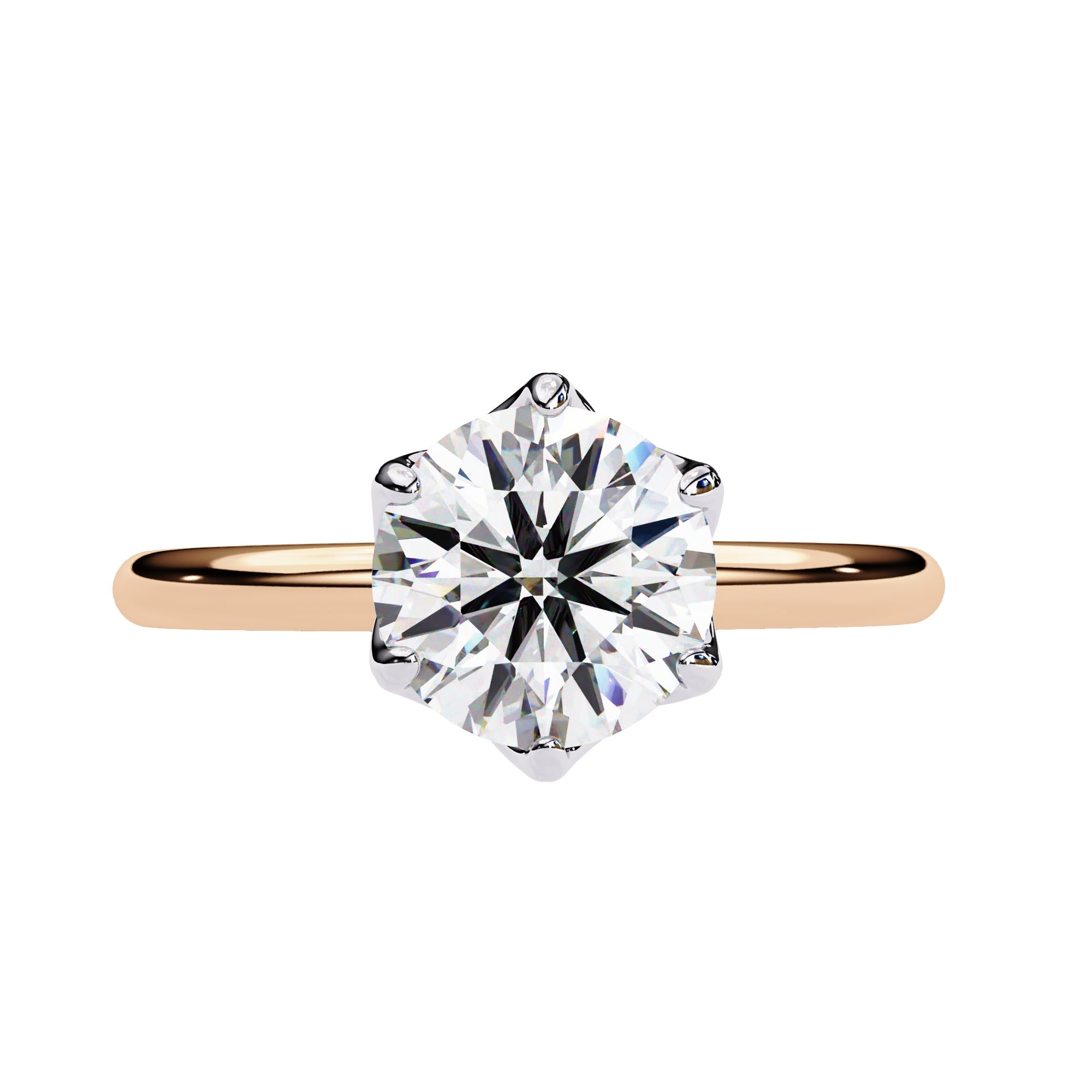 Elegant Central Stone Diamond Ring with Side Accents