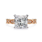Elegant Central Stone Diamond Ring with Radiant Side Accents