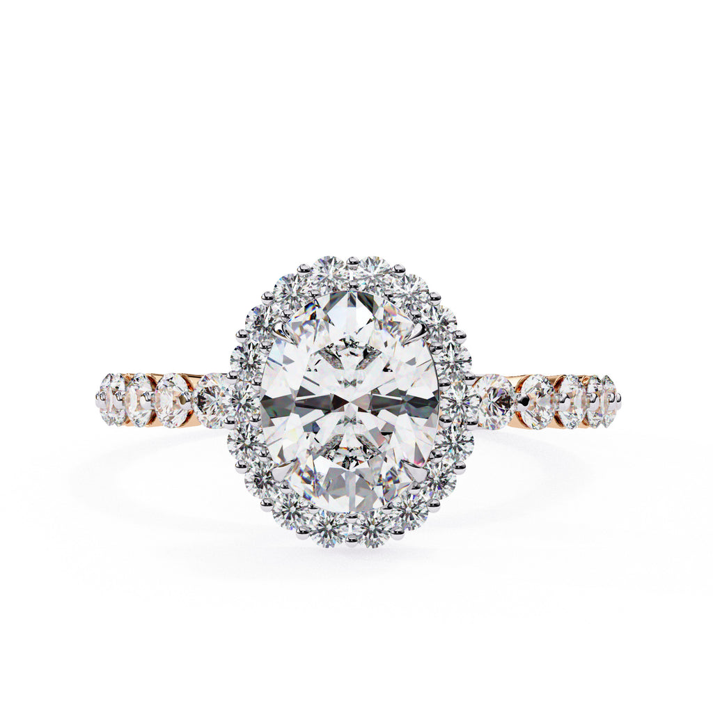 Elegant Central Stone Diamond Ring with Brilliant Side Accents