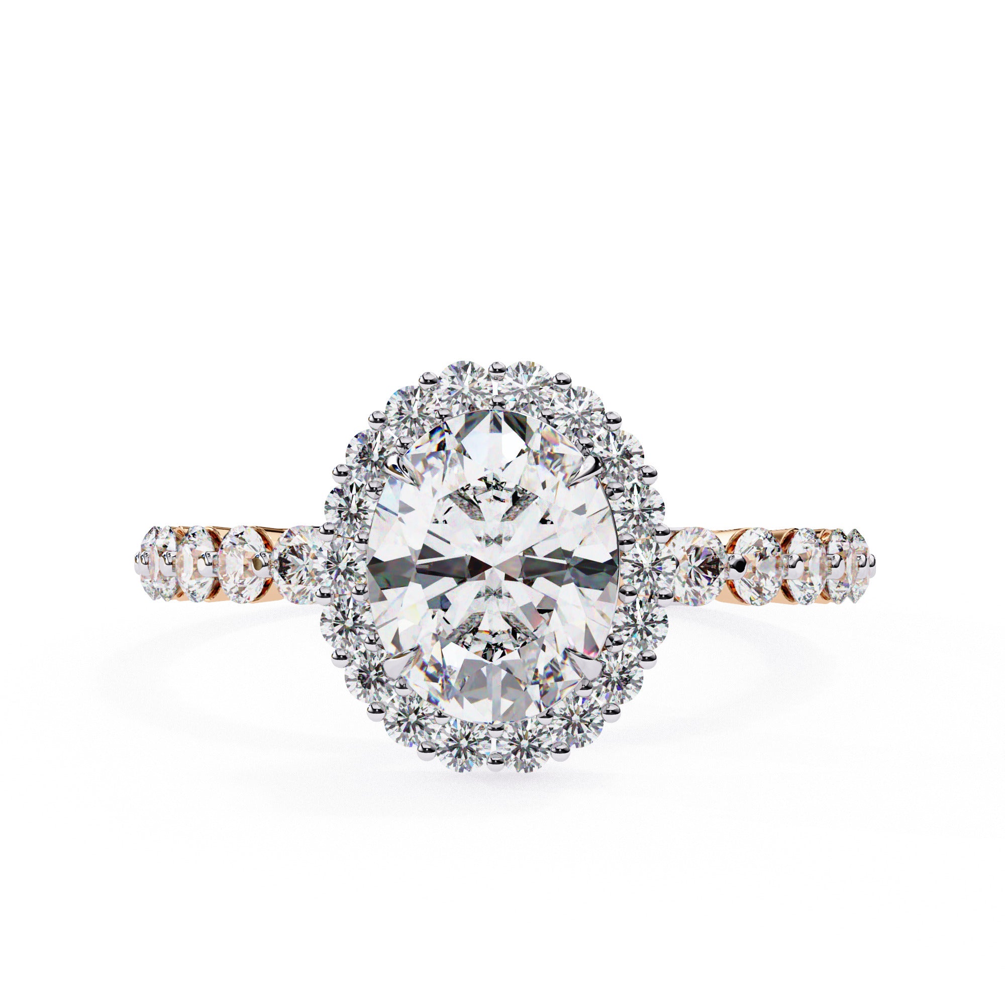 Elegant Central Stone Diamond Ring with Brilliant Side Accents