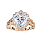 Elegant Diamond Central Stone and Side Accents Ring