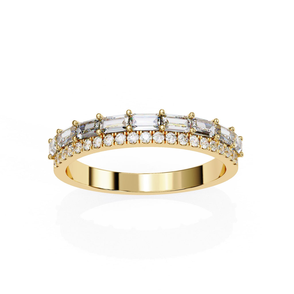 Elegant Diamond Side Stone Brilliance Ring