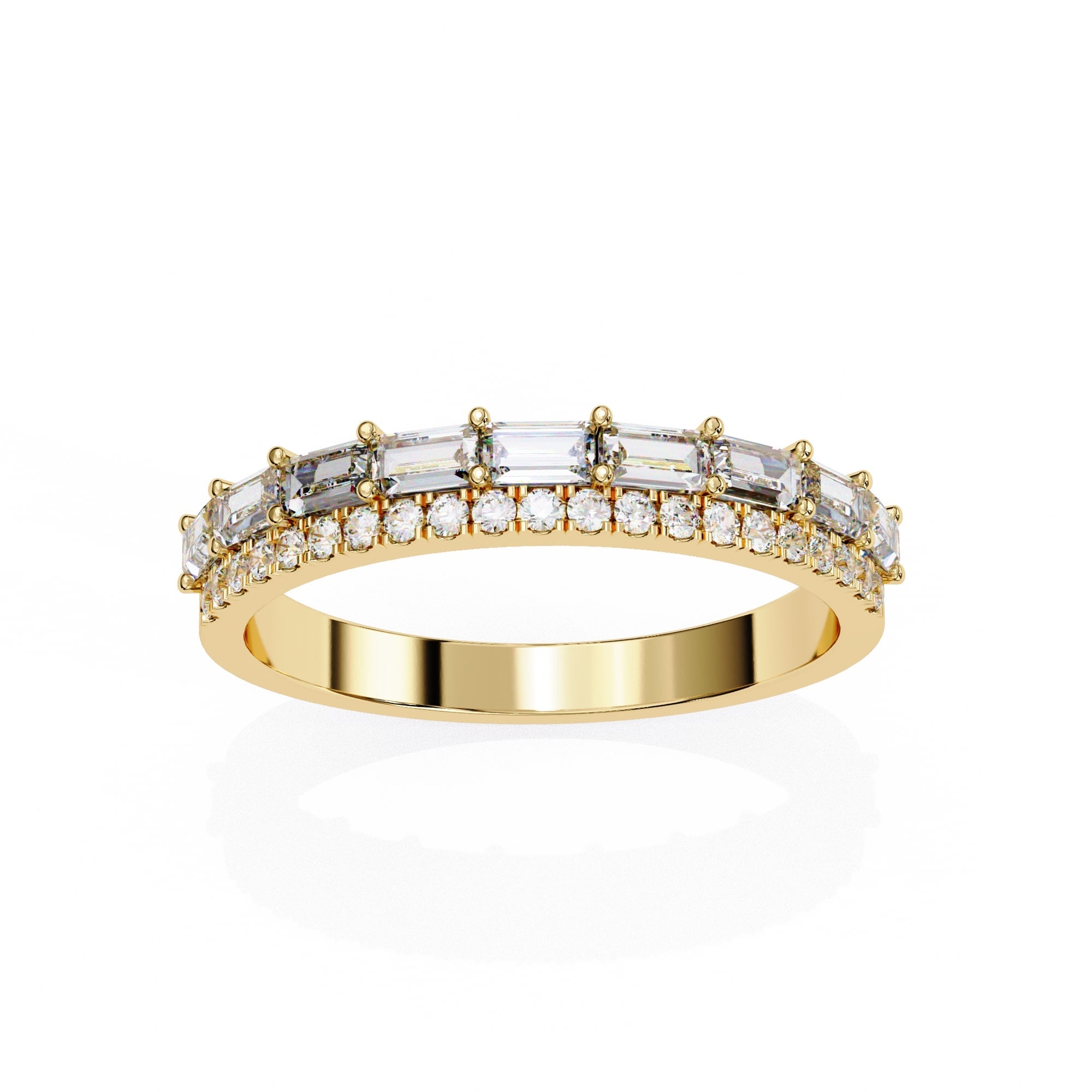 Elegant Diamond Side Stone Brilliance Ring