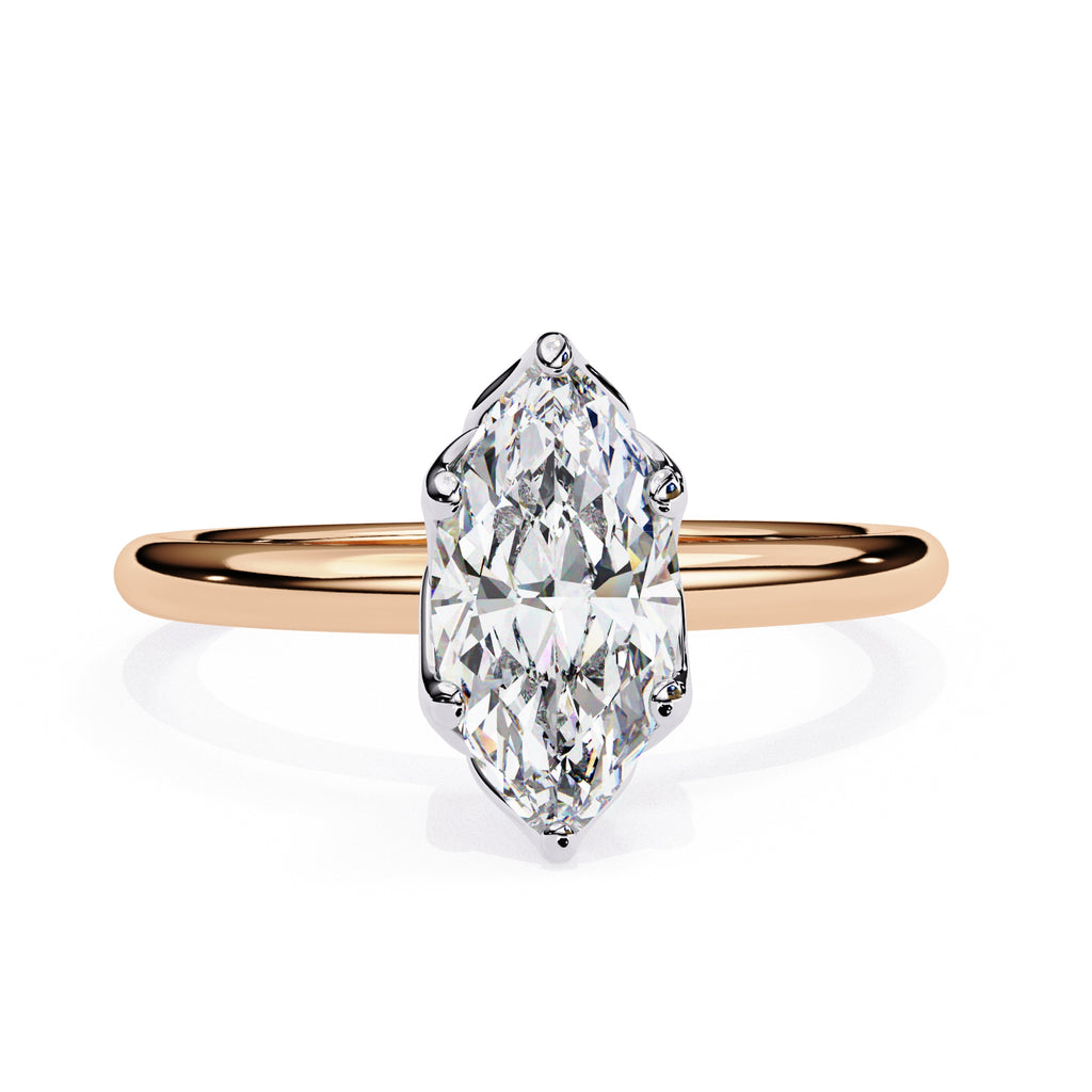 Elegant Central Stone Diamond Ring with Side Accents