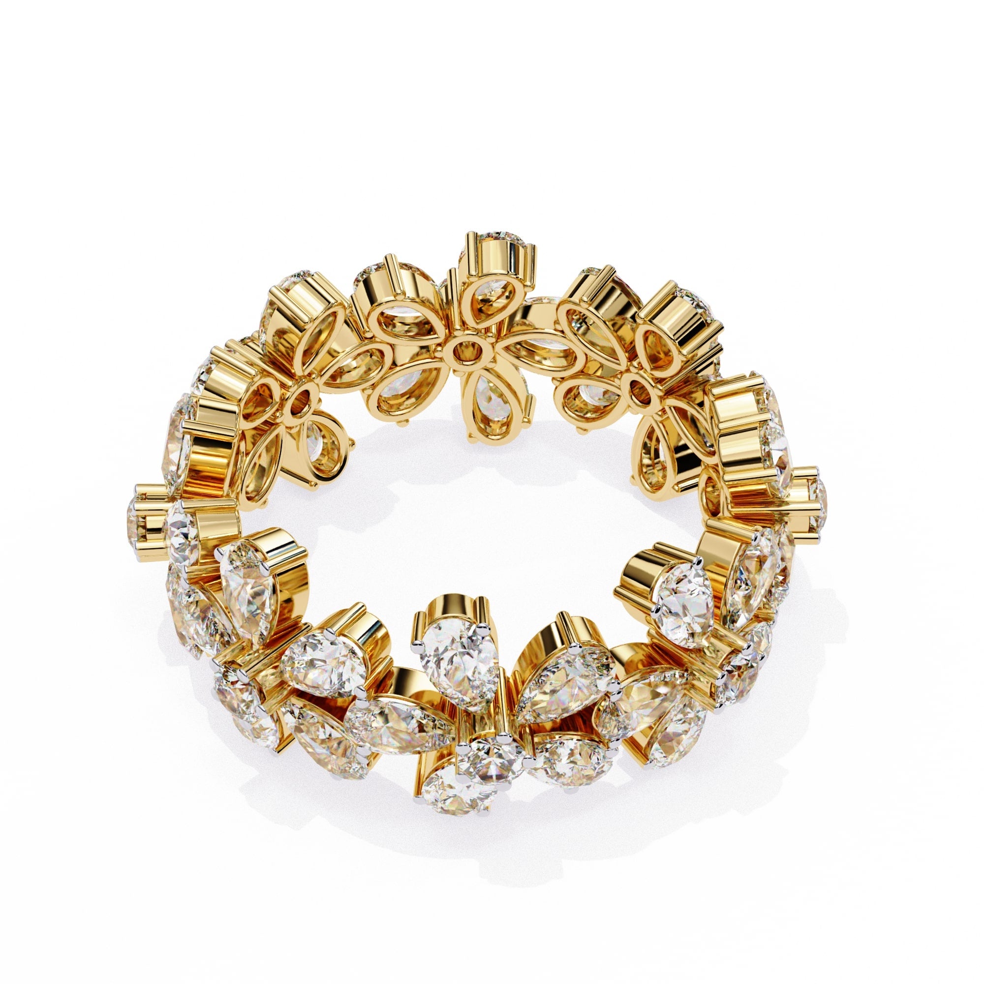 Elegant Diamond Side Stone Brilliance Ring