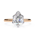 Elegant Central Stone Diamond Ring with Side Brilliance