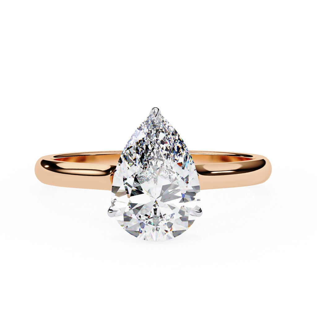 Elegant Central Stone Diamond Halo Ring