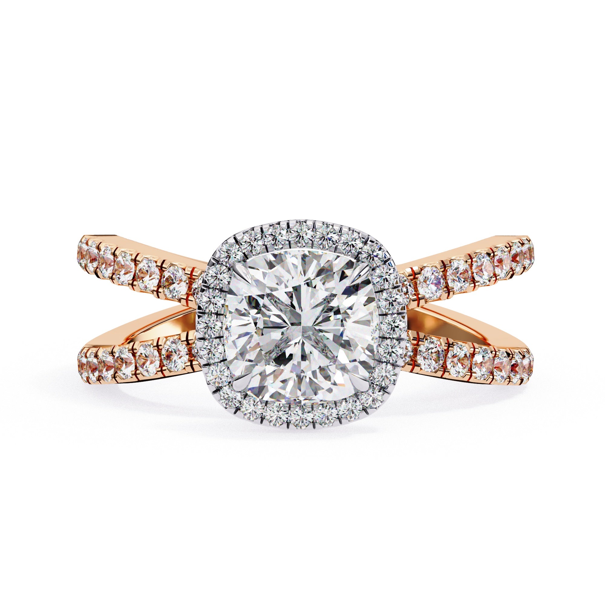 Elegant Diamond Central Stone Ring with Brilliant Side Accents