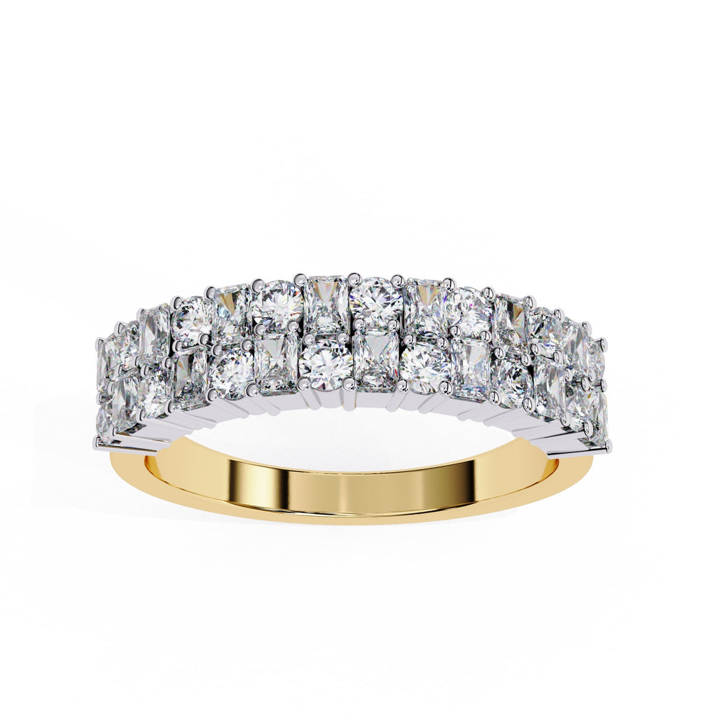 Radiant Diamond Side Stone Eternity Ring