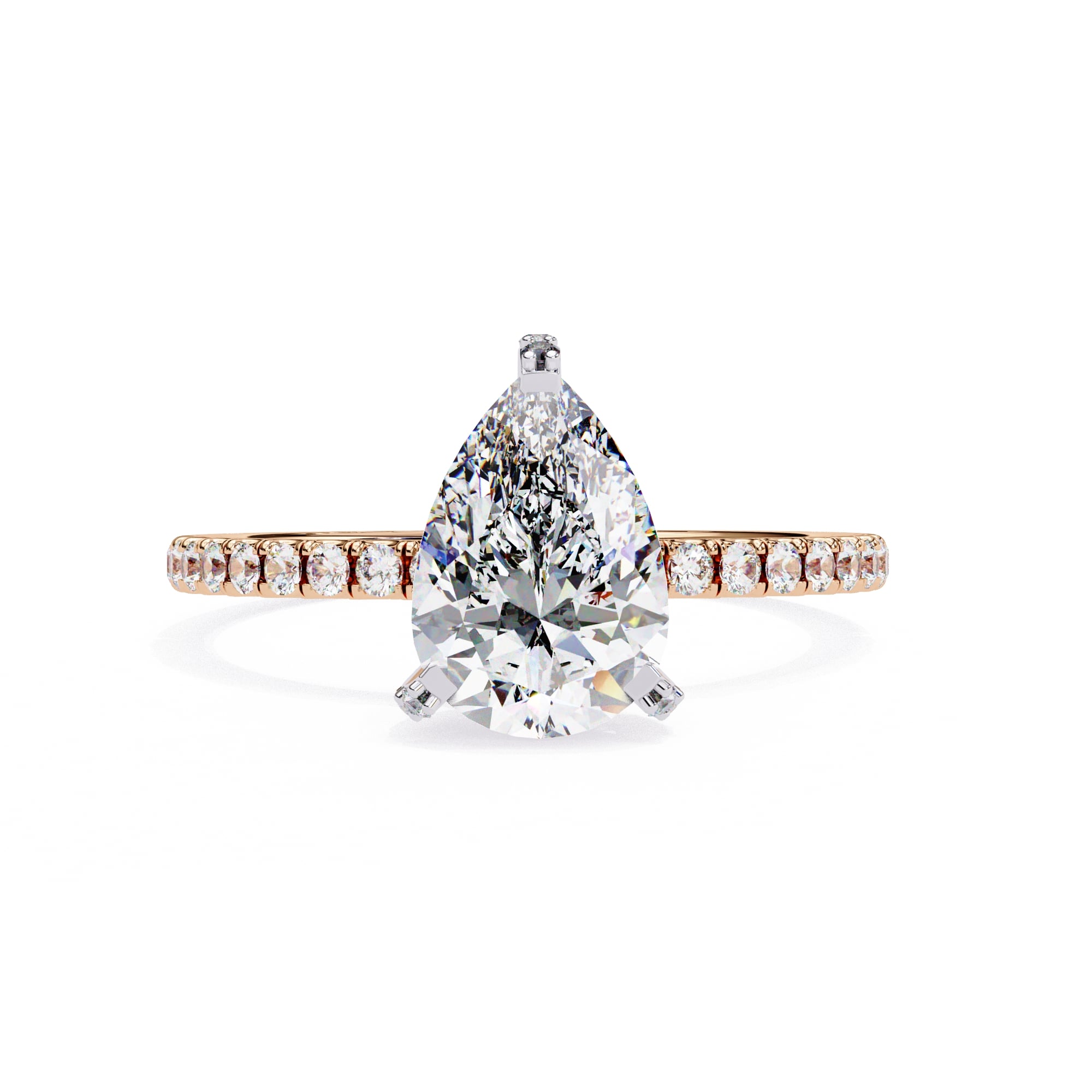 Elegant Radiance Central Stone Diamond Ring