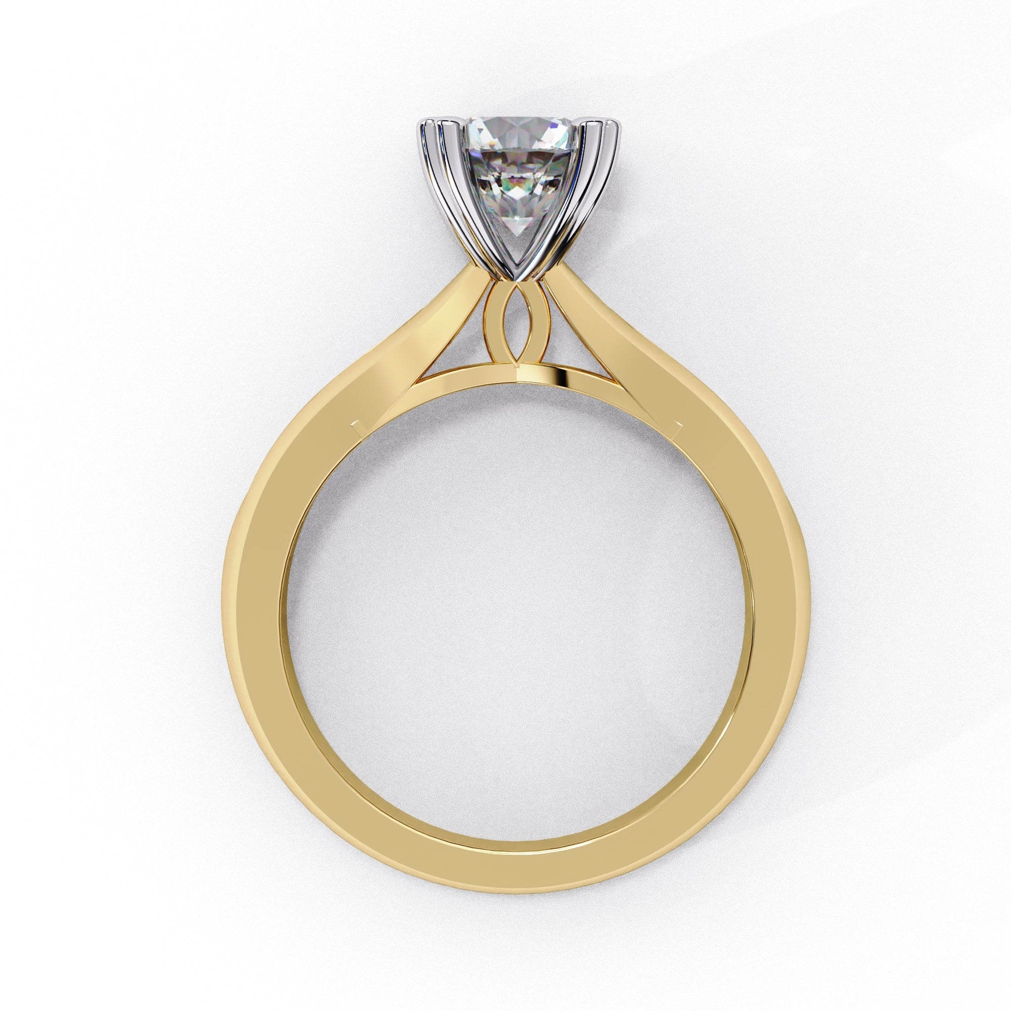 Elegant Solitaire Central Stone Ring
