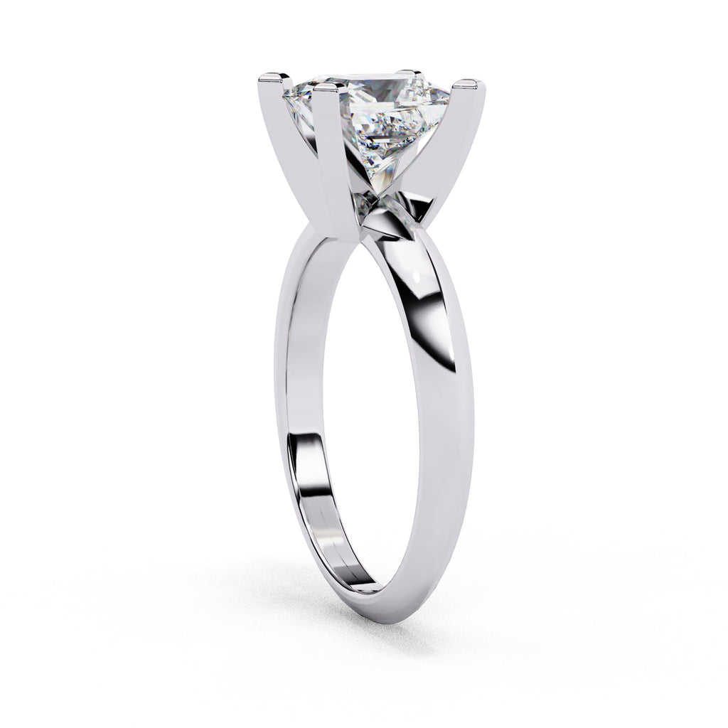 Radiant Solitaire Central Stone Diamond Ring