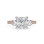 Elegant Diamond Central Stone Ring with Shimmering Side Accents