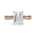 Elegant Central Stone Diamond Side Accent Ring