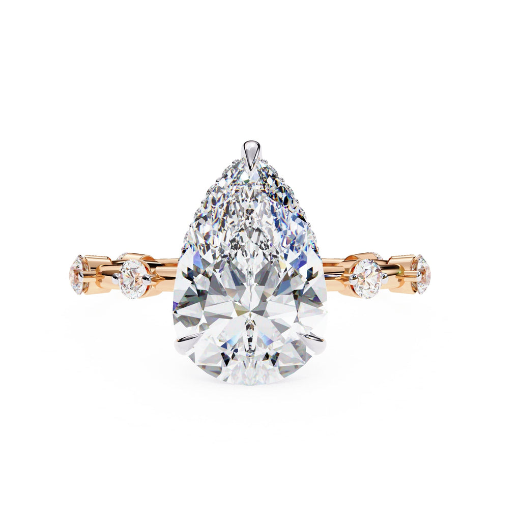 Elegant Central Stone Diamond Ring with Radiant Side Accents