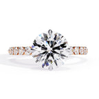 Radiant Central Brilliance Side Stone Ring
