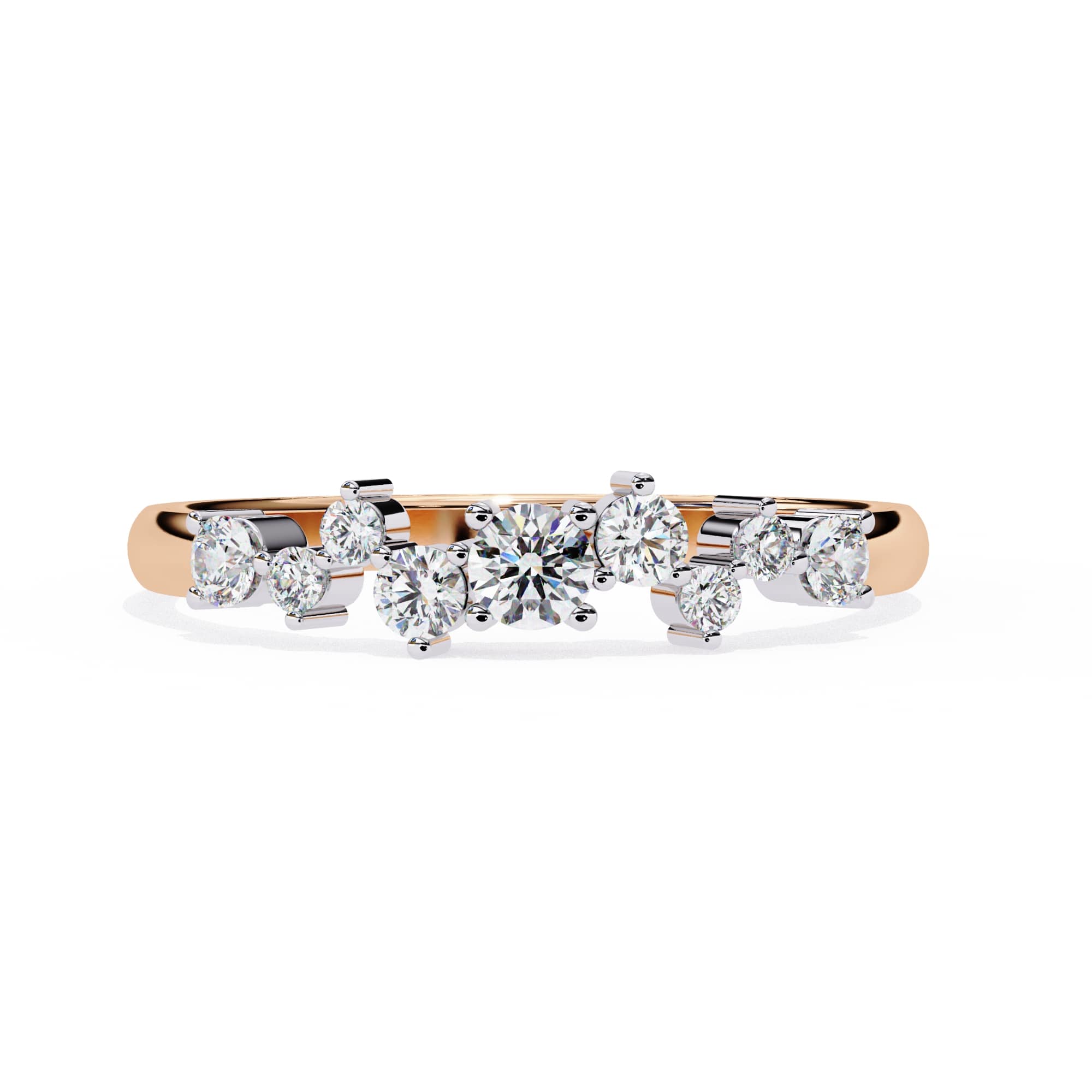 Elegant Diamond Side Stone Brilliance Ring