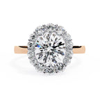 Elegant Central Stone Diamond Halo Ring
