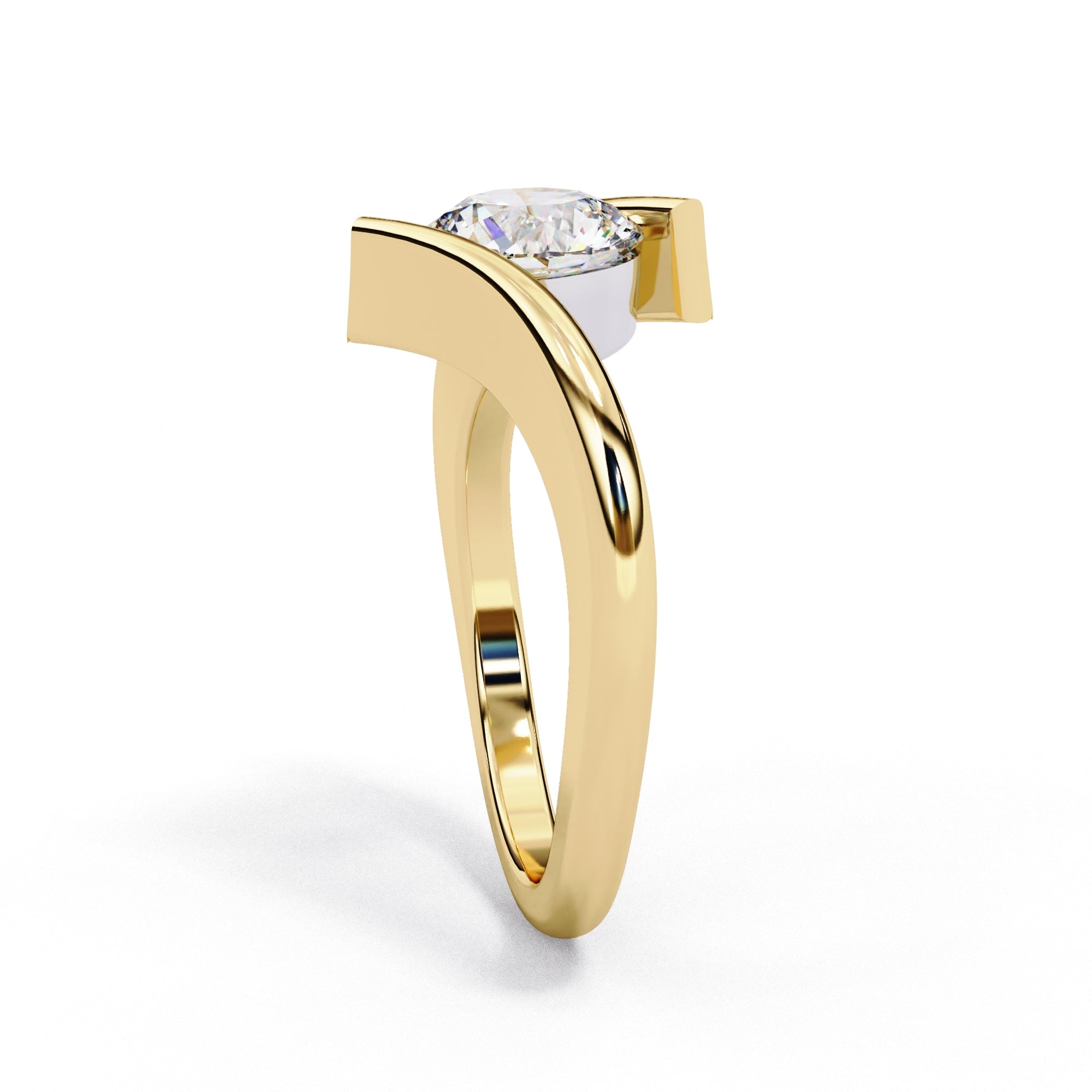 Brilliant Solitaire Diamond Engagement Ring with Timeless Central Stone Setting