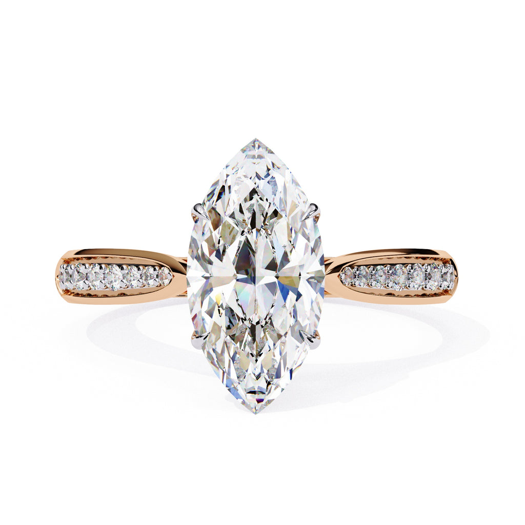 Elegant Central Stone Brilliance Ring with Shimmering Side Accents