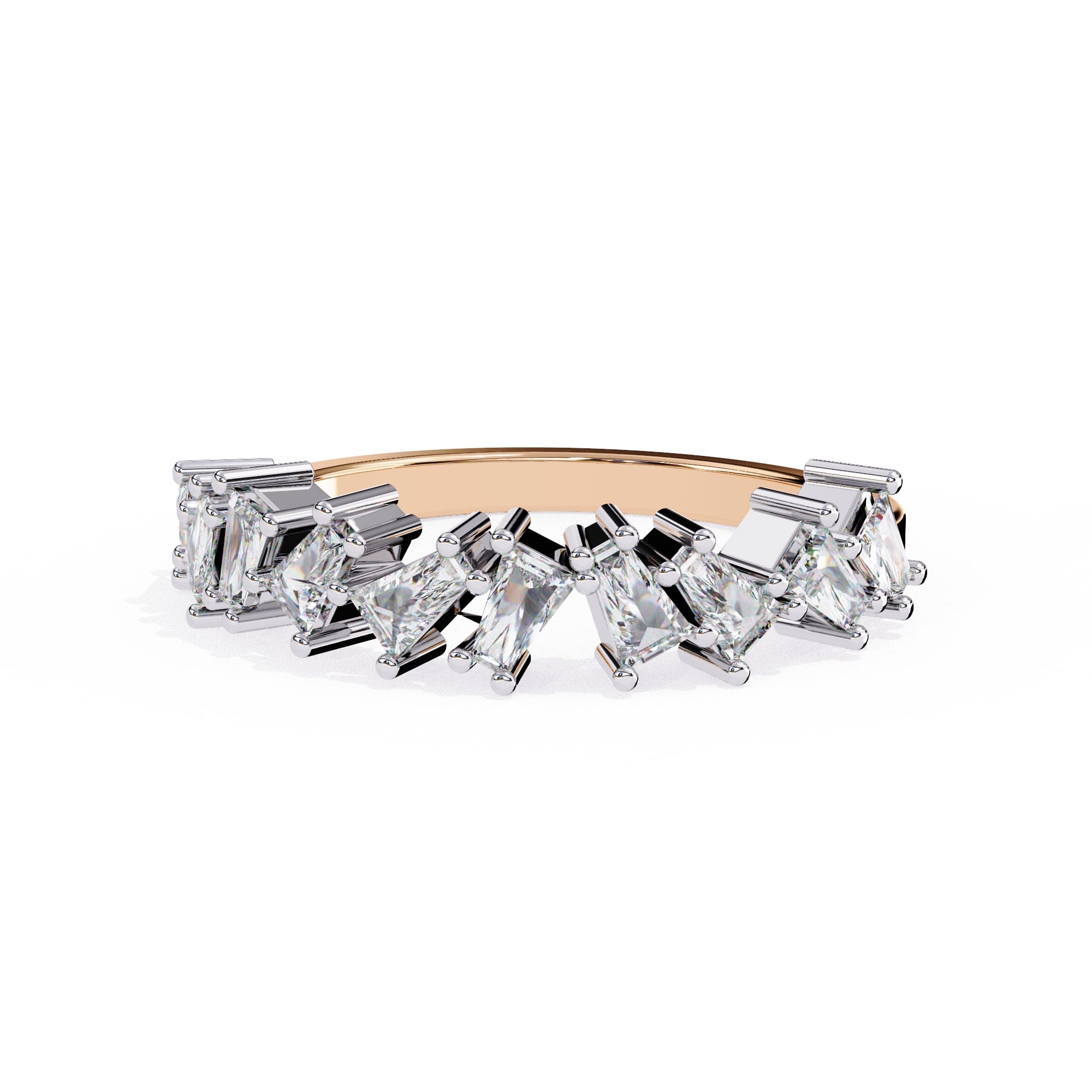 Sparkling Side Stone Diamond Eternity Ring