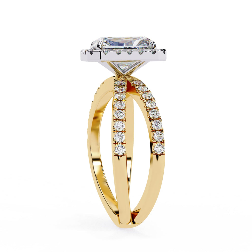 Elegant Central Stone Diamond Ring with Radiant Side Accents