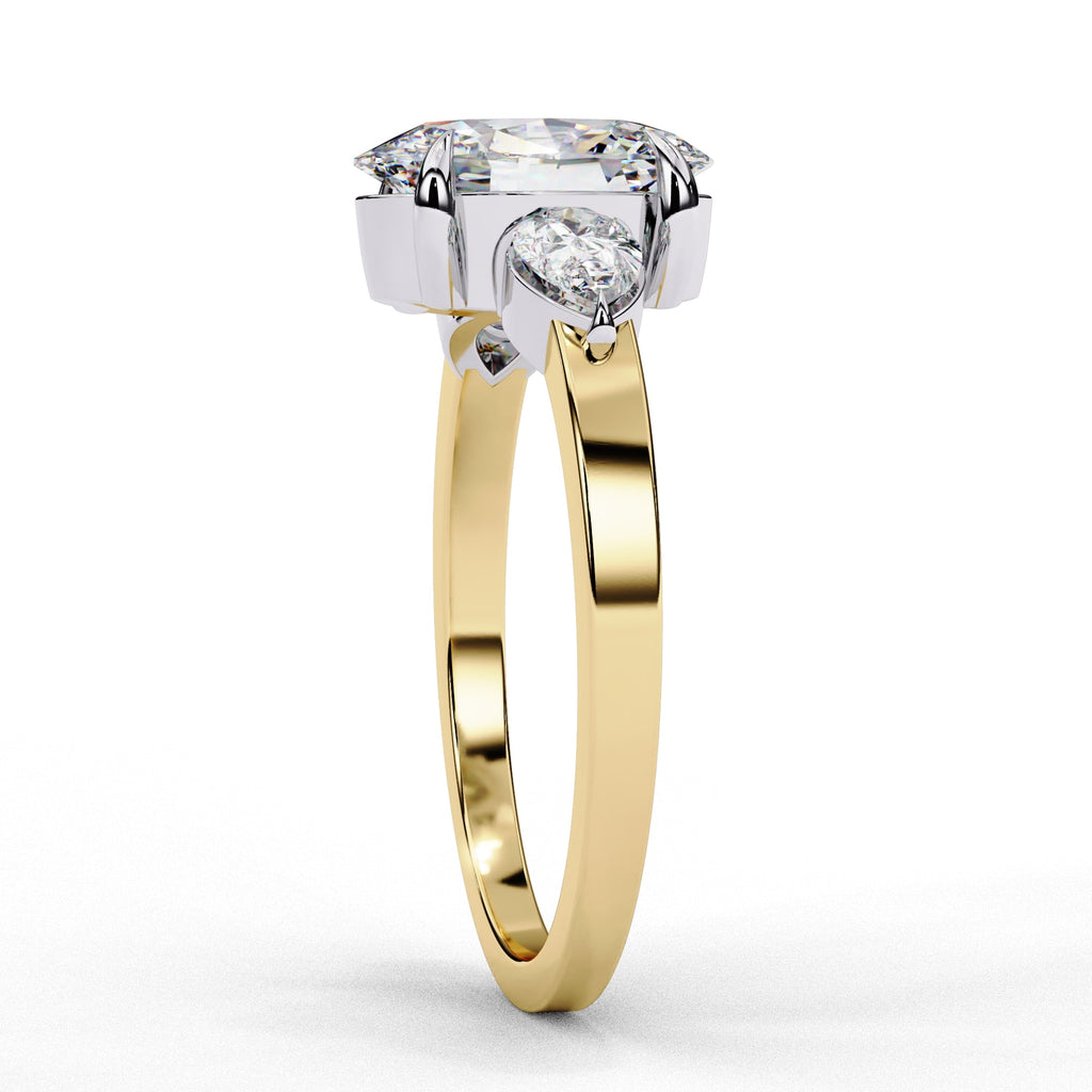 Elegant Multi-Stone Central Brilliance Ring