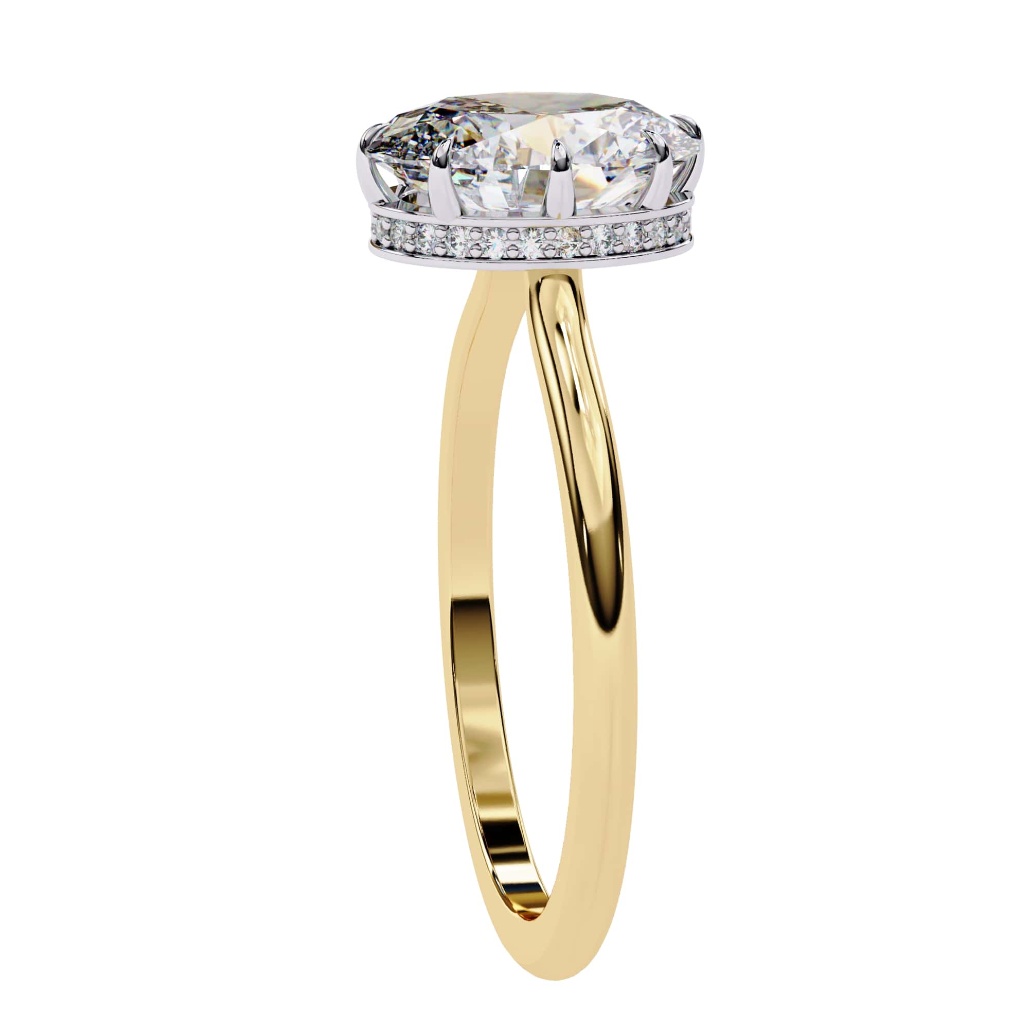 Elegant Diamond Side Stone Brilliance Ring