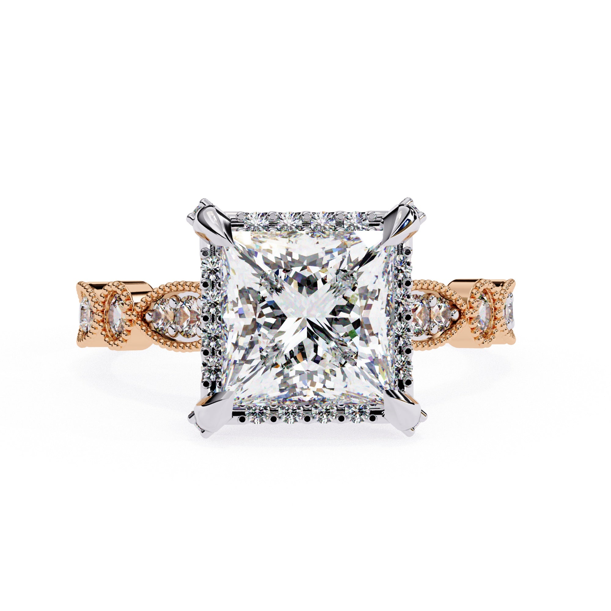 Elegant Diamond Side Stone Brilliance Ring
