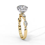 Elegant Diamond Central Stone Ring with Brilliant Side Accents