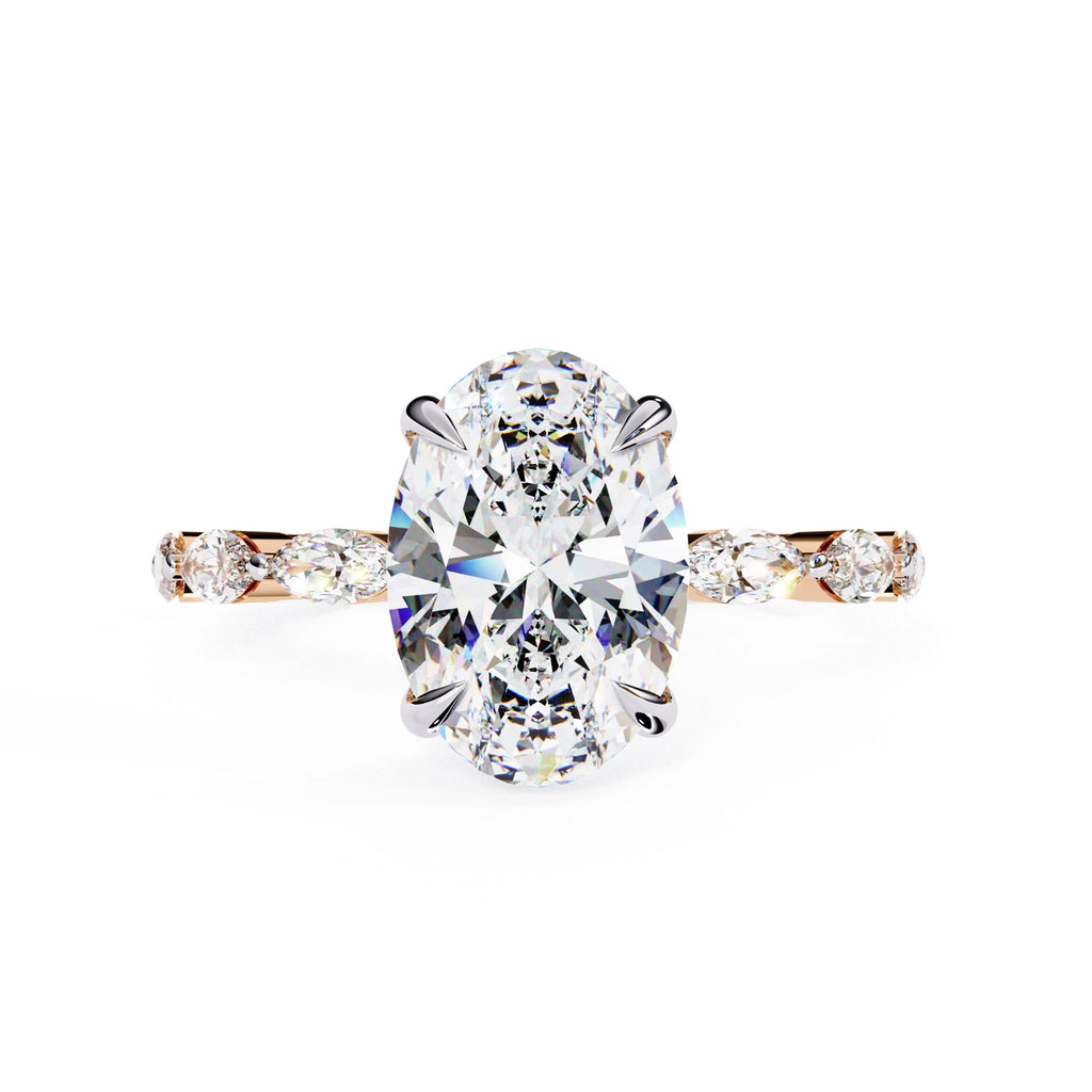 Elegant Diamond Central Stone Ring with Brilliant Side Accents