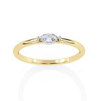 Radiant Solitaire Central Stone Ring