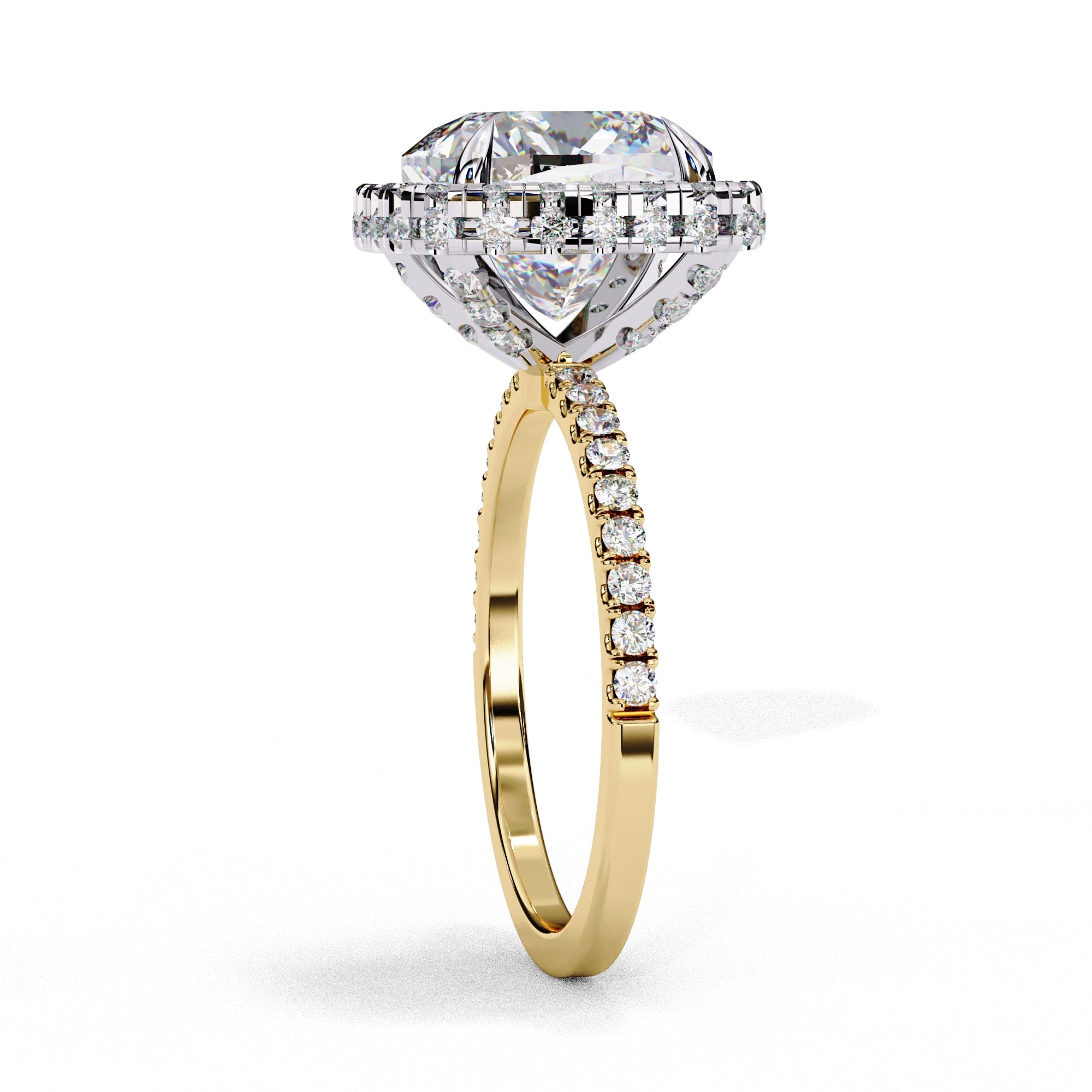 Elegant Diamond Side Stone Brilliance Ring