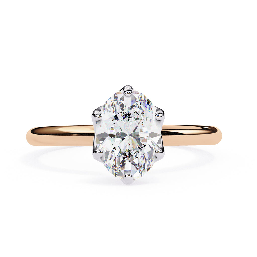 Elegant Radiance Central Solitaire Ring with Side Accents
