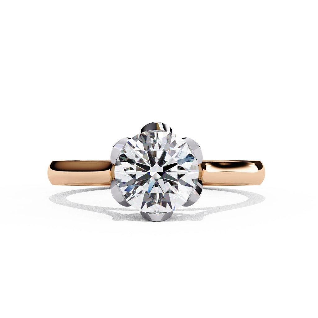 Elegant Radiant Central Stone Ring with Shimmering Side Accents