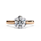 Elegant Radiant Central Stone Ring with Shimmering Side Accents