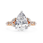 Radiant Central Stone Diamond Ring with Shimmering Side Accents