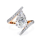Radiant Central Stone Diamond Ring with Side Accents