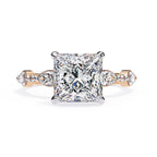 Elegant Central Stone Diamond Ring with Radiant Side Accents