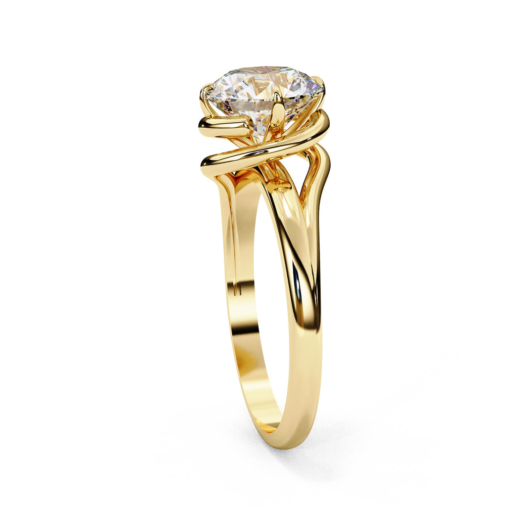 Elegant Central Stone Solitaire Ring