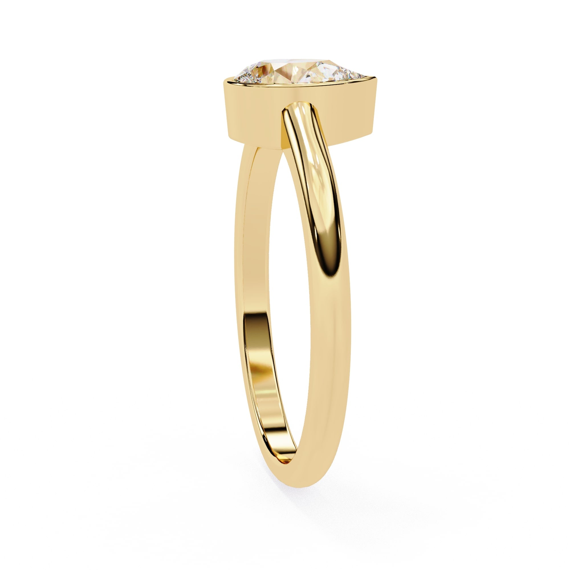 Radiant Solitaire Central Stone Ring