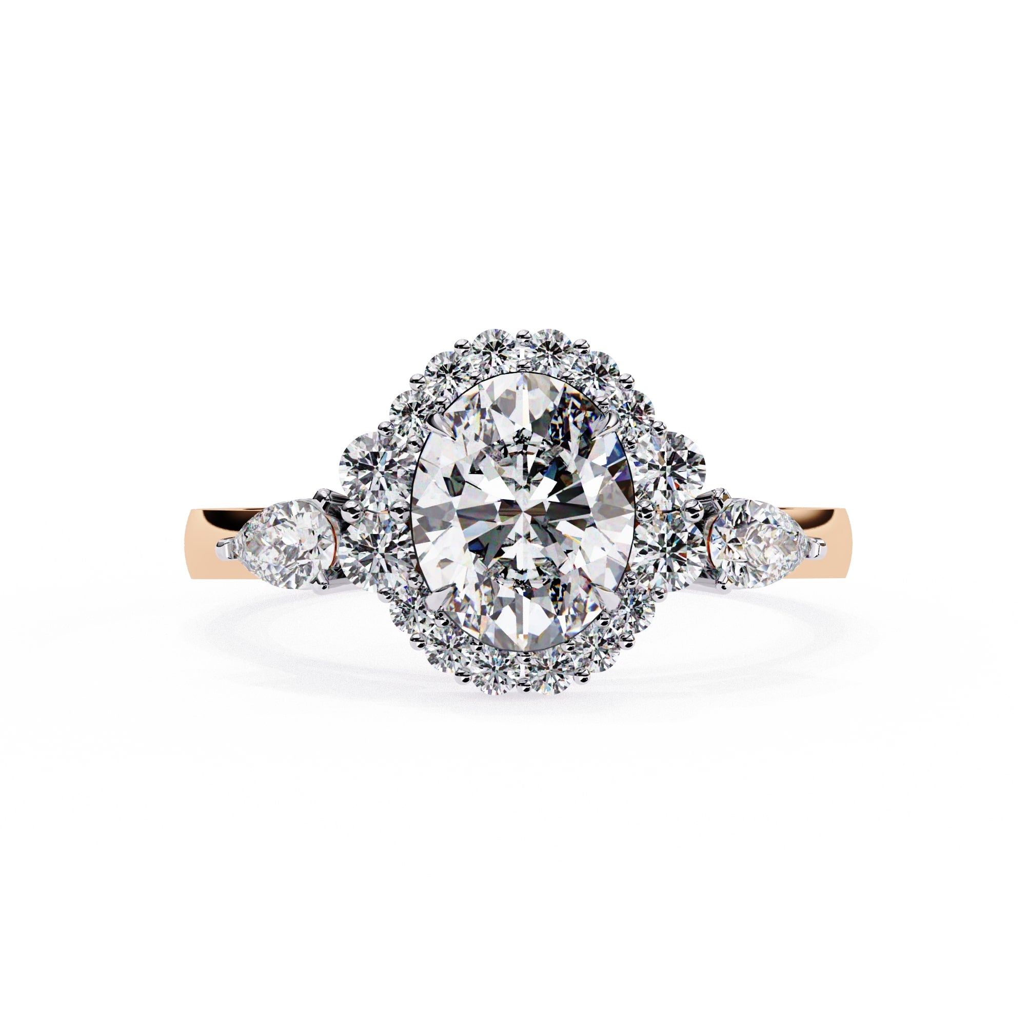 Elegant Diamond Side Stone Brilliance Ring