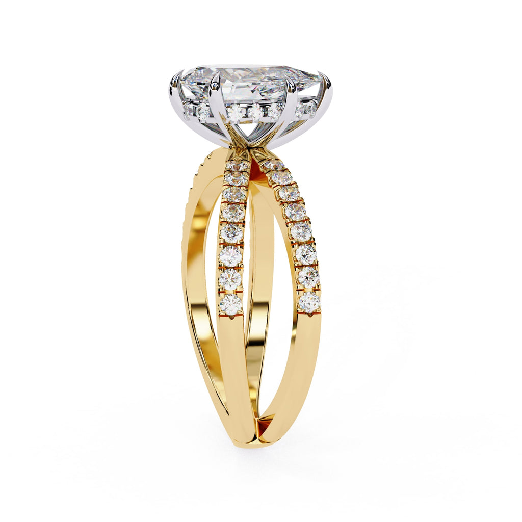Elegant Diamond Central Stone Ring
