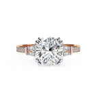 Elegant Central Stone Diamond Ring with Side Accents