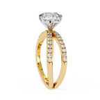 Elegant Central Stone Diamond Ring with Side Accents